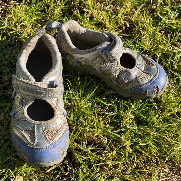 Merrell Kids 10 Silver Blue Mary Jane Waterproof Shoes - Picture 4 of 7